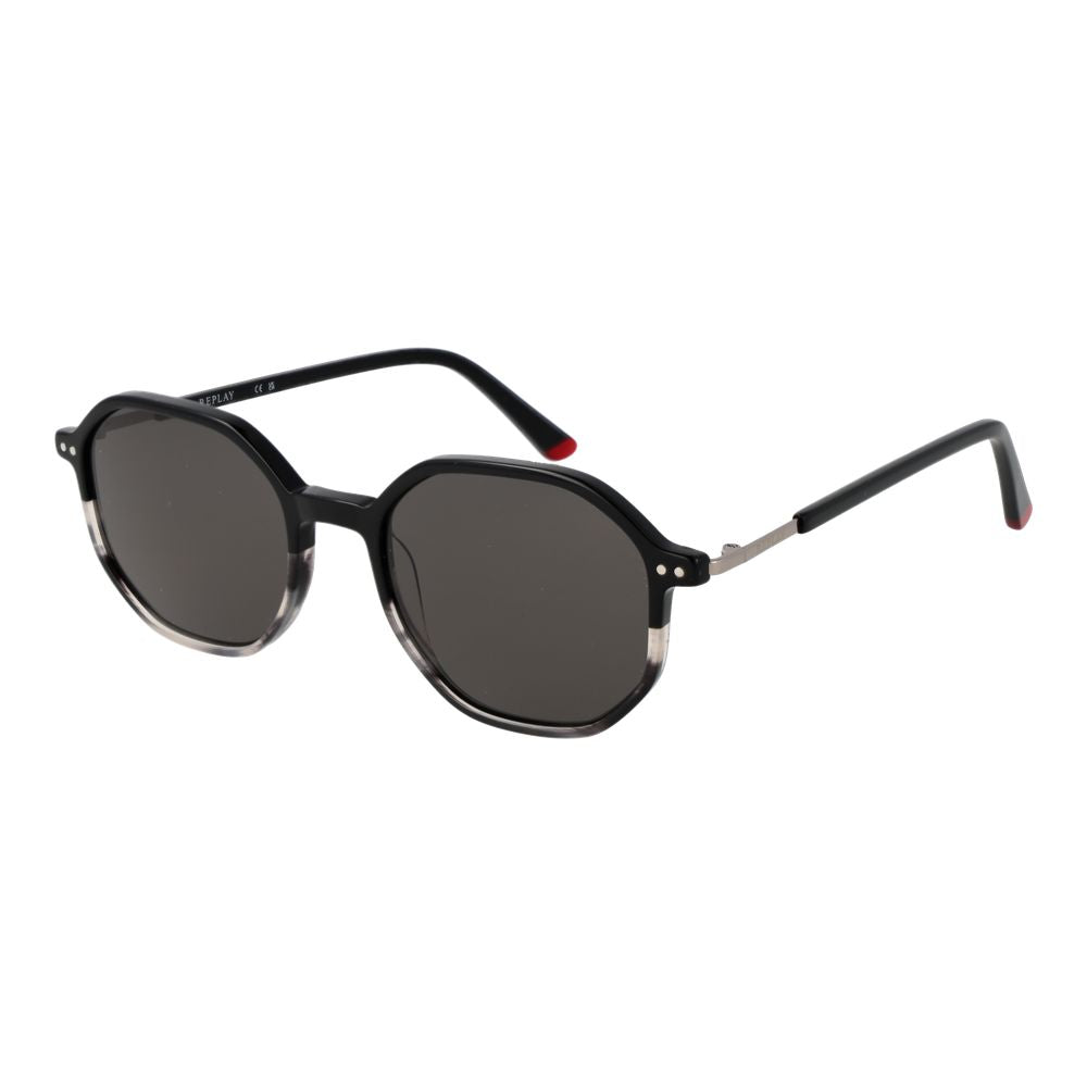 Replay Sonnenbrille aus schwarzem Kunststoff