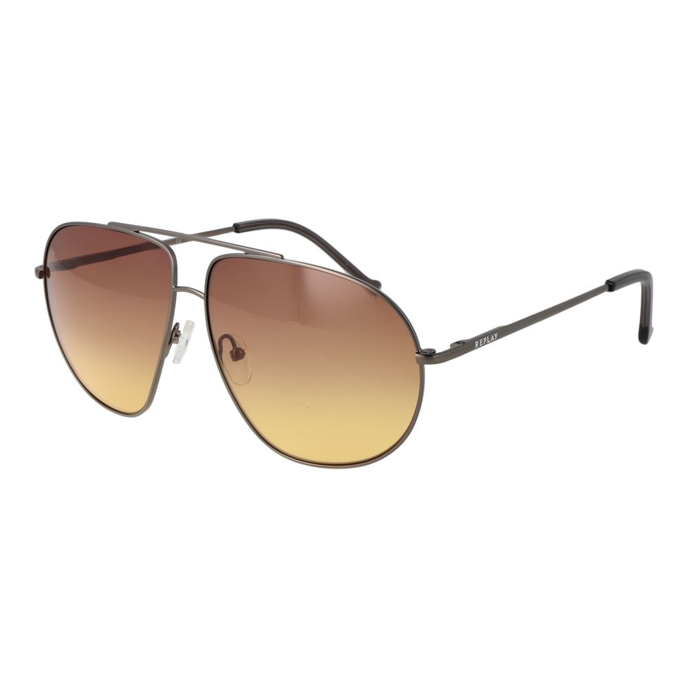 Replay Sonnenbrille aus grauem Metall