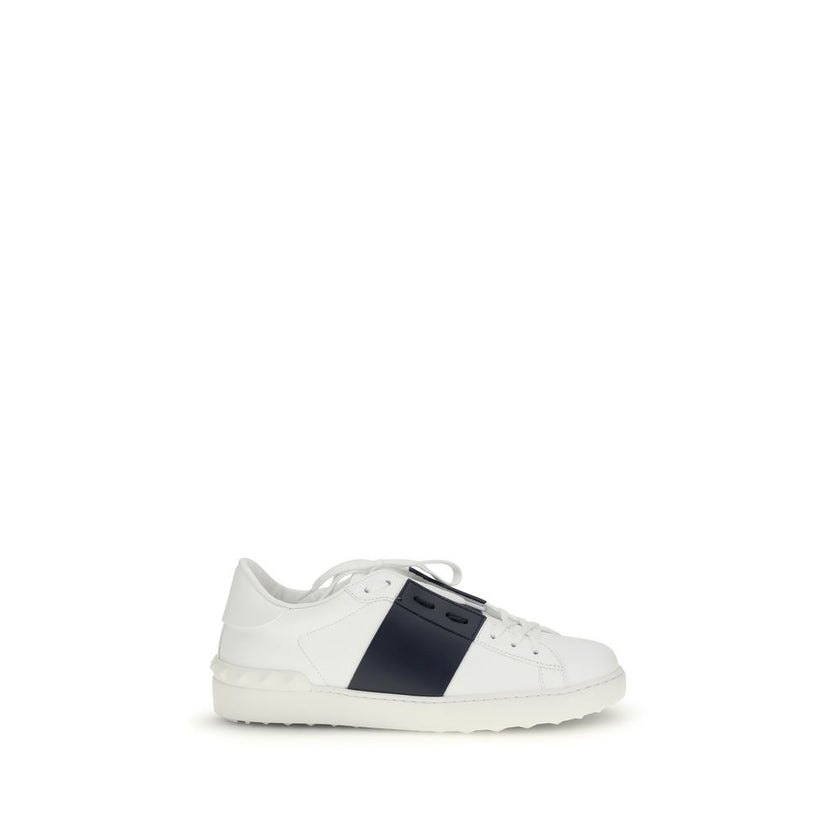 Valentino Garavani Sneakers aus blauem Kalbsleder Bos Taurus, Low-Top