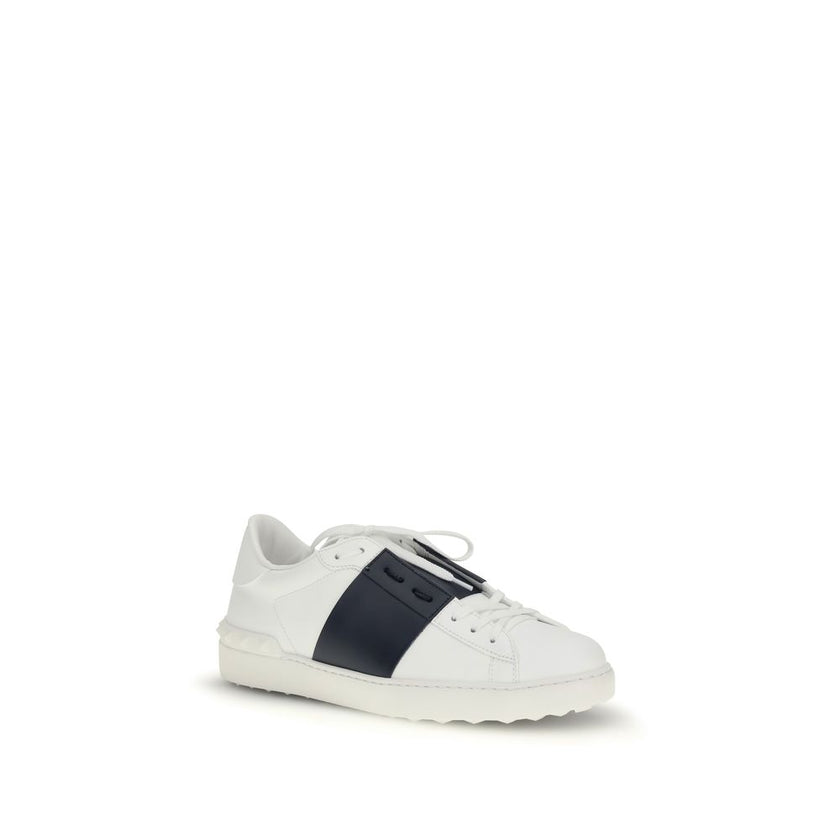 Valentino Garavani Sneakers aus blauem Kalbsleder Bos Taurus, Low-Top