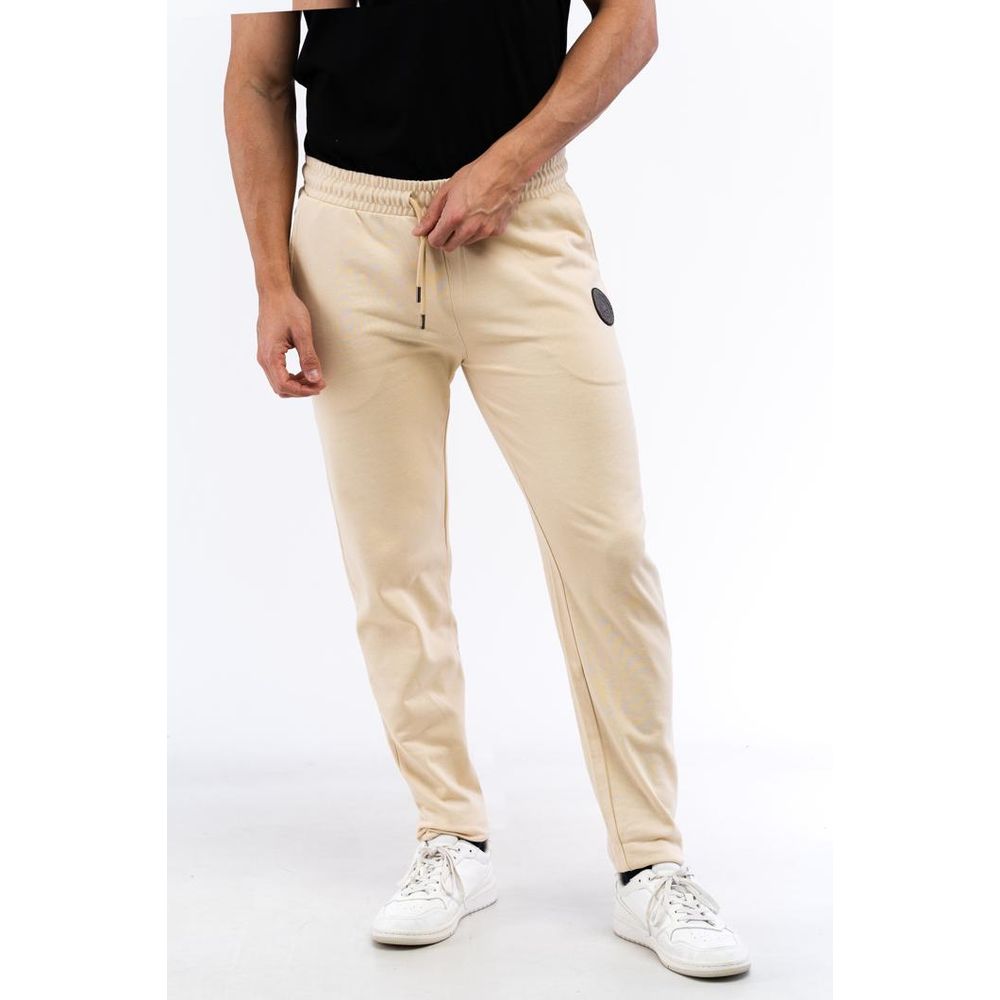 Cavalli Class Beige Cotton Jogging Pants