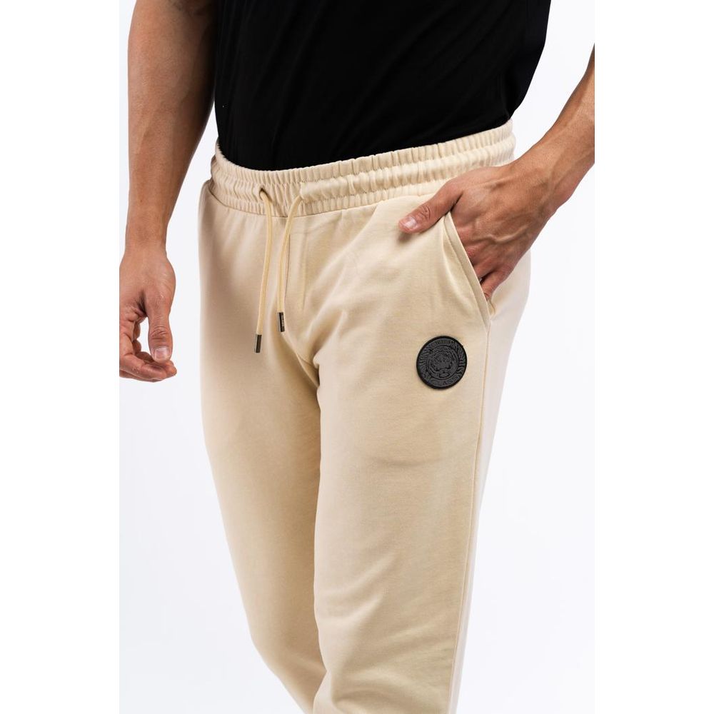 Cavalli Class Beige Cotton Jogging Pants
