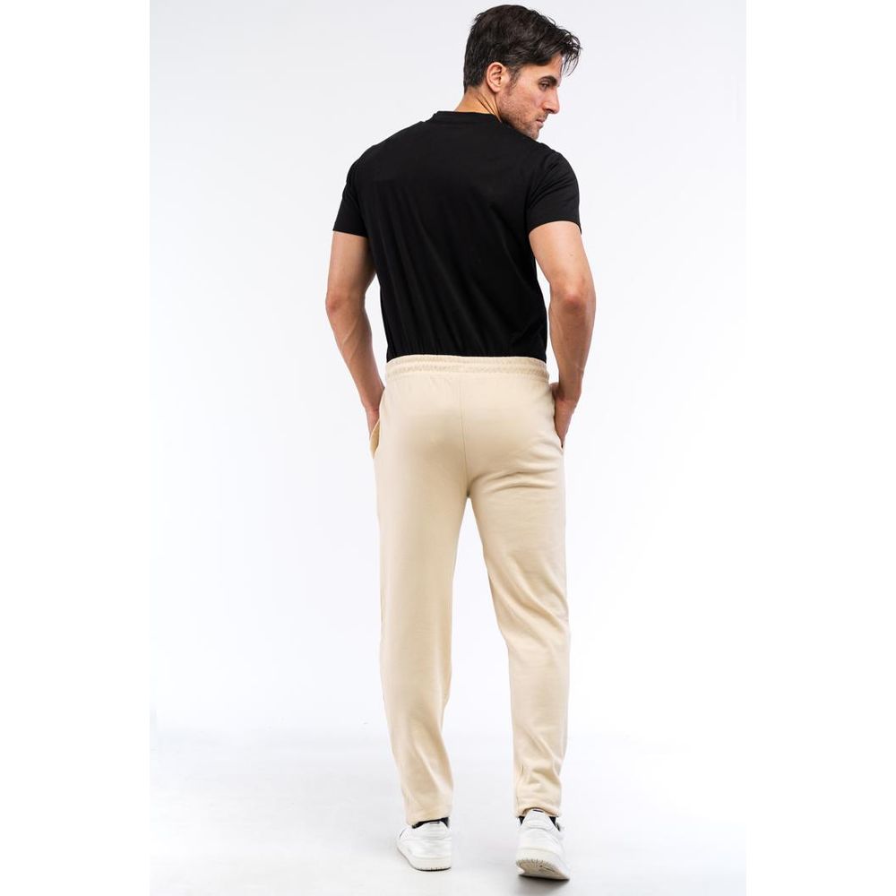 Cavalli Class Beige Cotton Jogging Pants