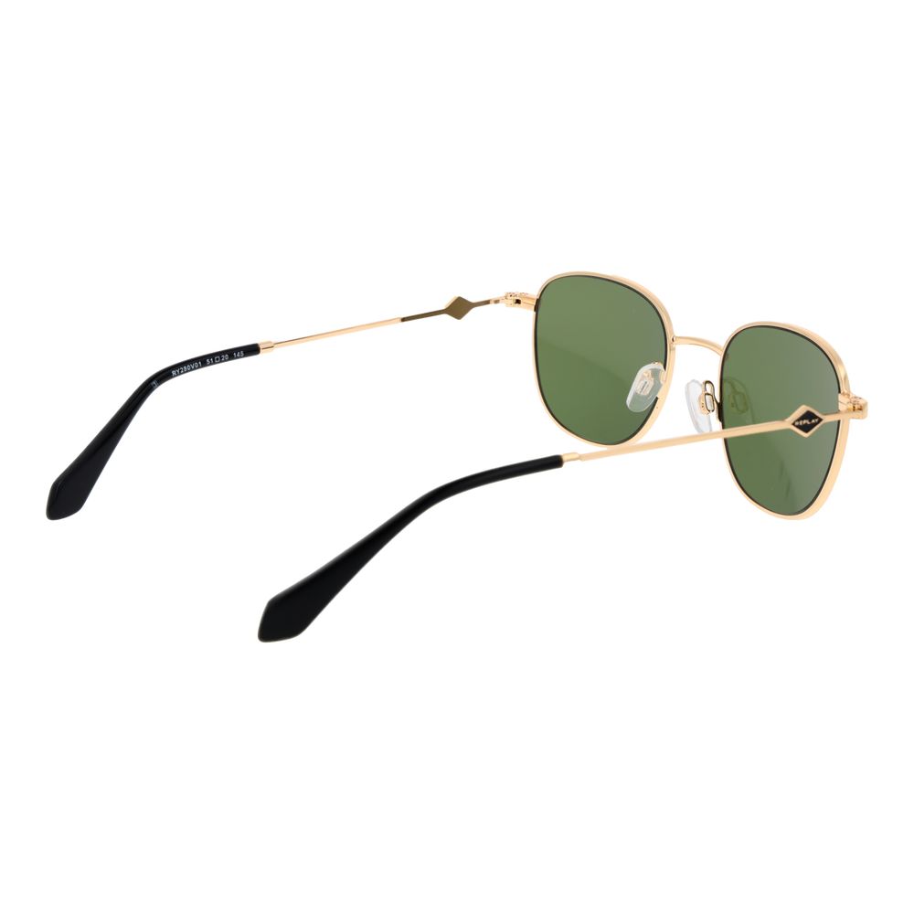 Replay Sonnenbrille aus goldfarbenem Metall
