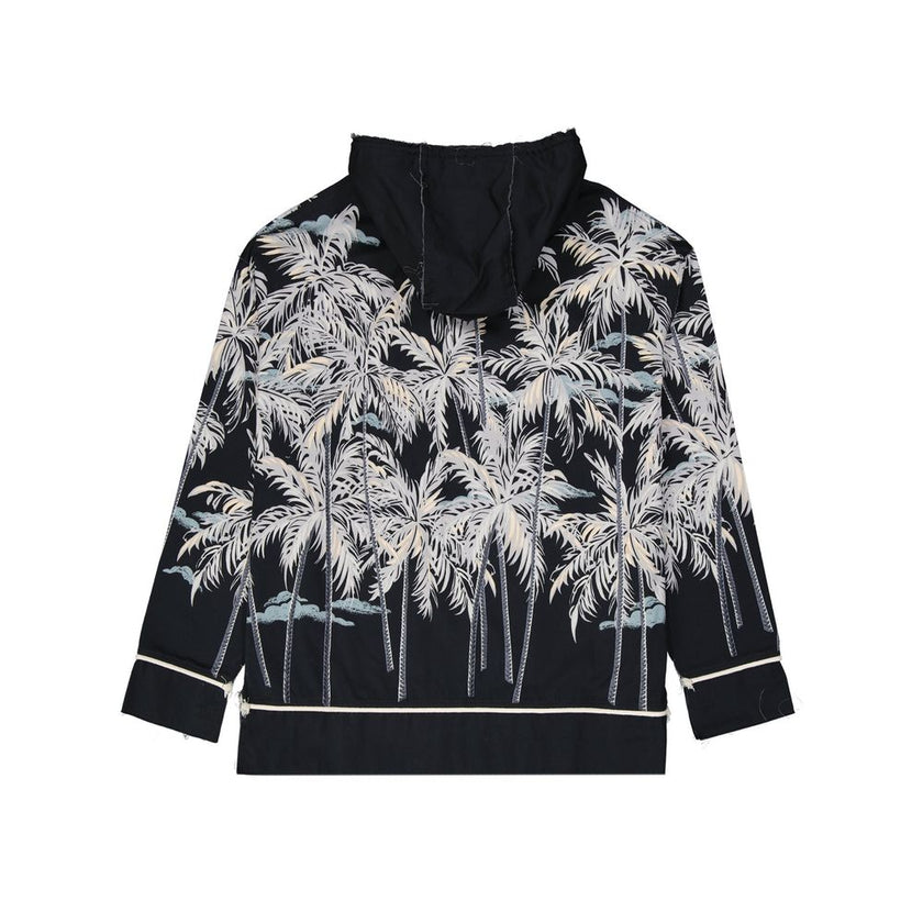 Palm Angels Schwarzes Baumwollhemd mit Muster
