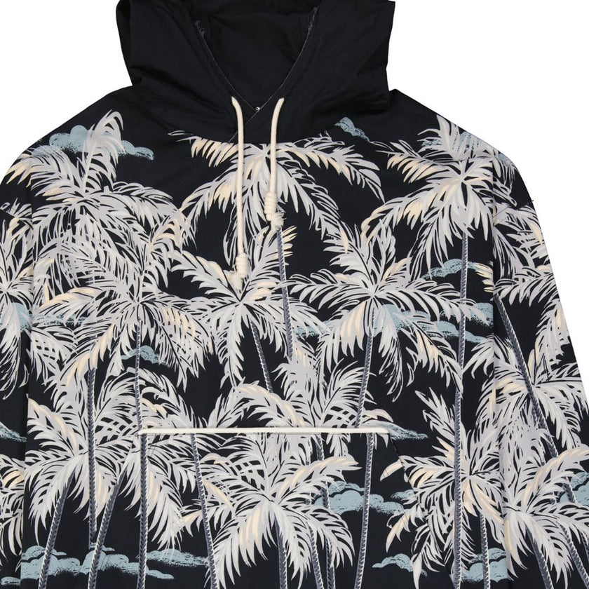 Palm Angels Schwarzes Baumwollhemd mit Muster