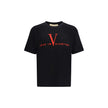 Valentino Garavani Schwarzes Baumwoll-T-Shirt