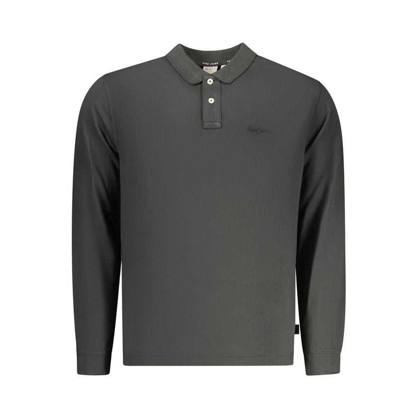 Pepe Jeans Schwarzes Herren-Poloshirt aus Baumwolle