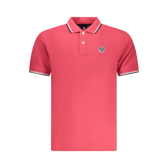North Sails Rotes Baumwoll-Poloshirt für Herren