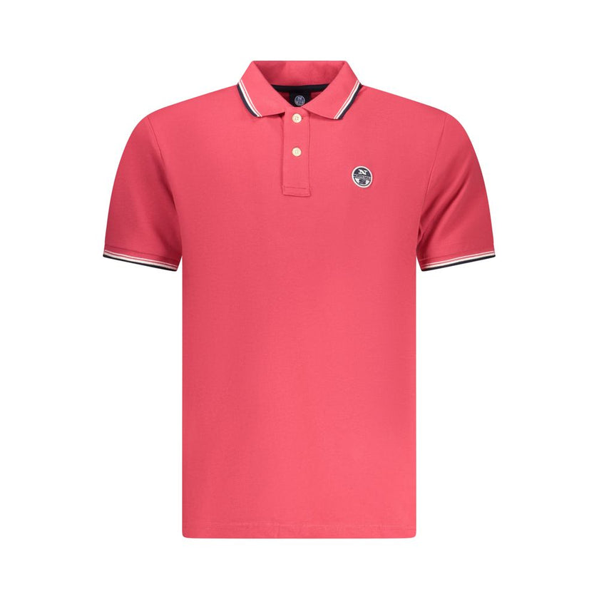 North Sails Rotes Baumwoll-Poloshirt für Herren