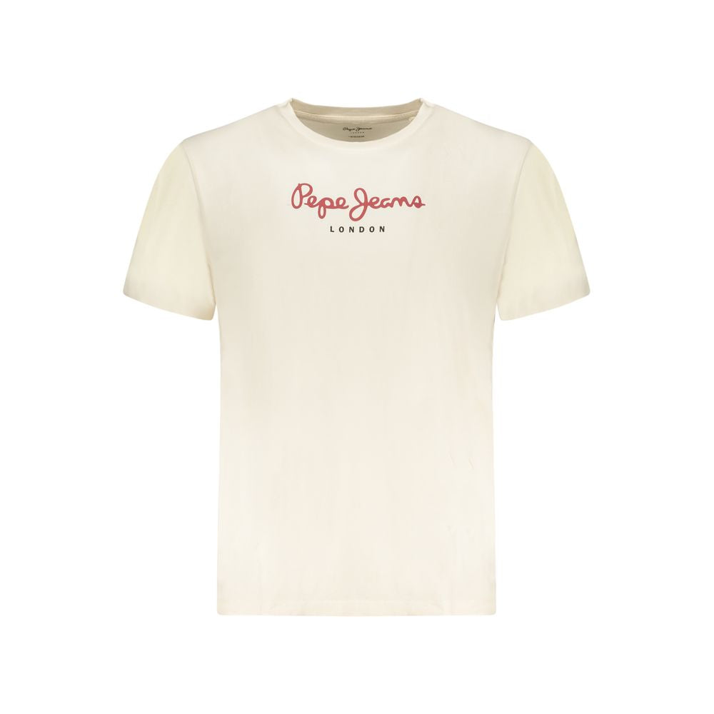 Pepe Jeans Men's Beige Cotton T-Shirt