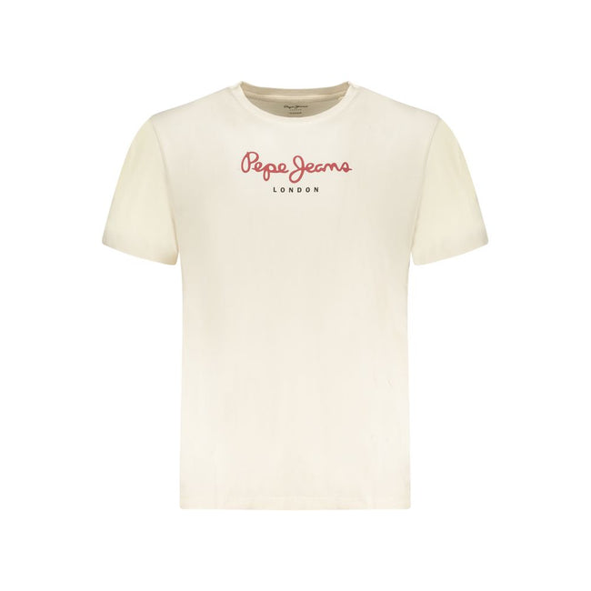 Pepe Jeans Beige Baumwoll-T-Shirt für Herren