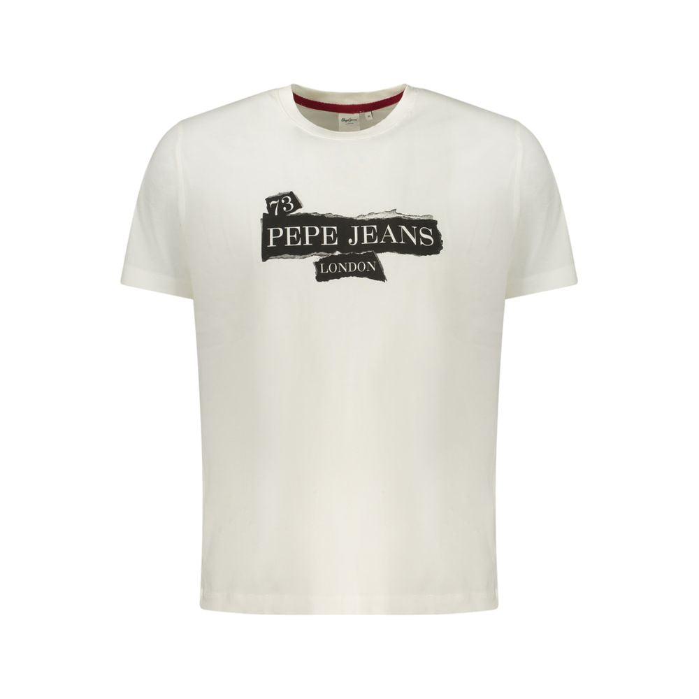 Pepe Jeans Men's White Cotton T-Shirt