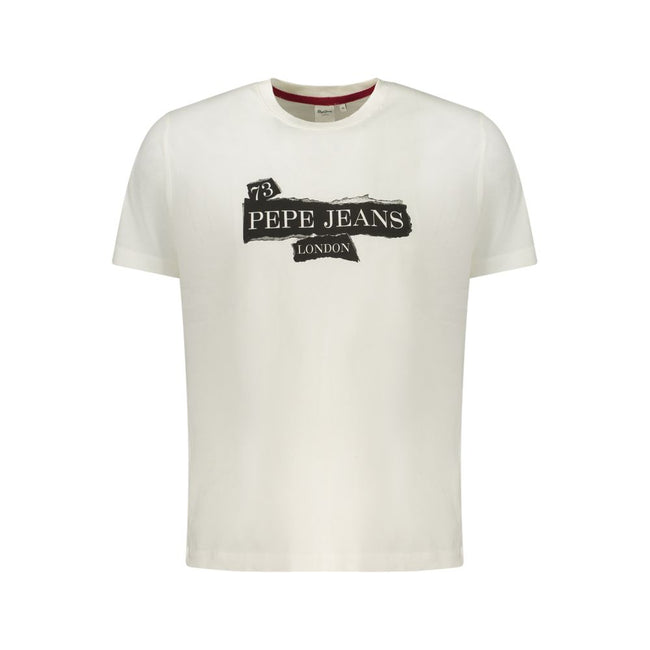 Pepe Jeans Weißes Baumwoll-T-Shirt für Herren