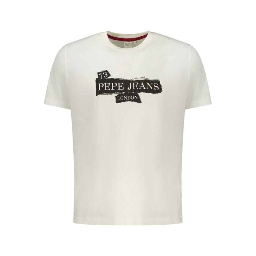 Pepe Jeans Weißes Baumwoll-T-Shirt für Herren
