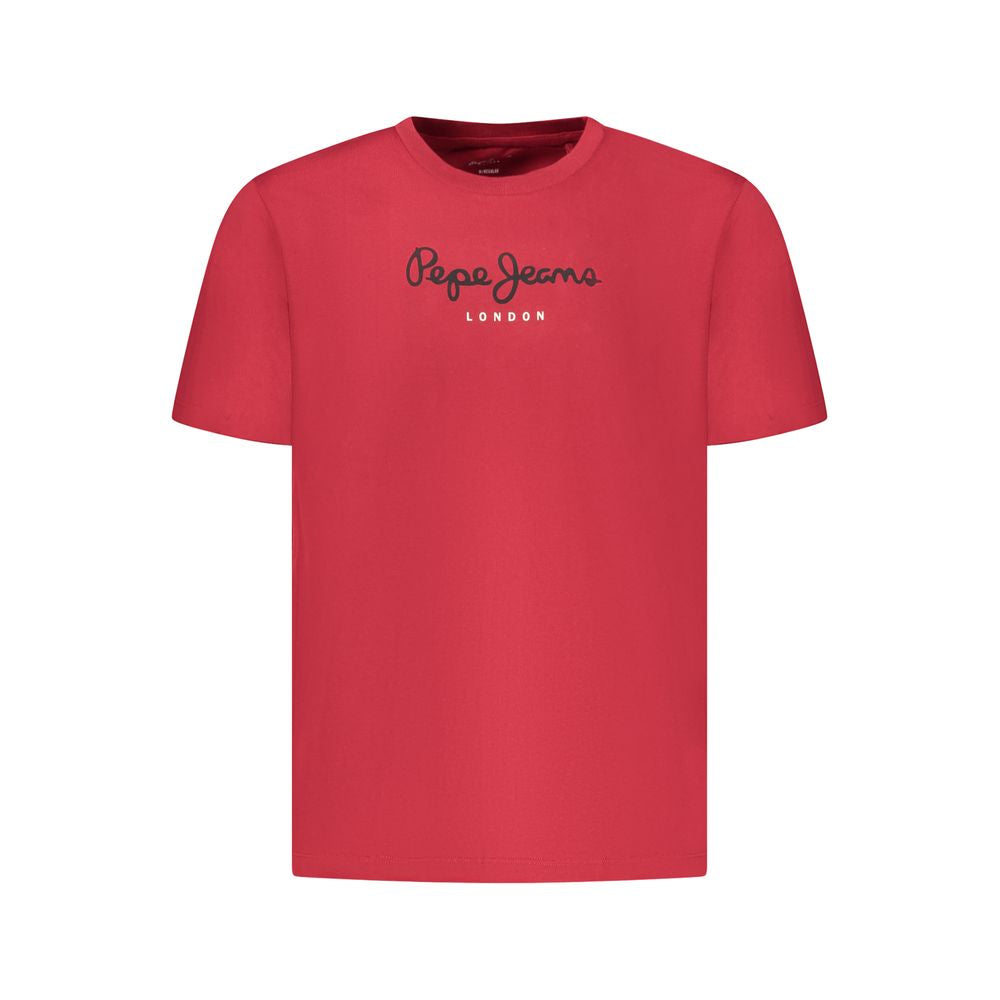 Pepe Jeans Men's Red Cotton T-Shirt