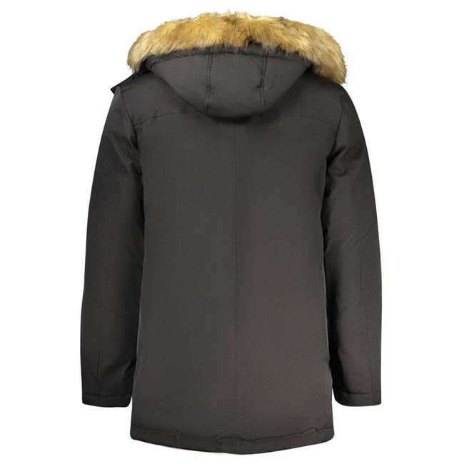 Guess Jeans Schwarze Polyester Herrenjacke