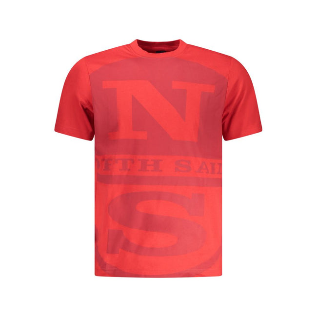North Sails Rosso Baumwoll-T-Shirt für Herren