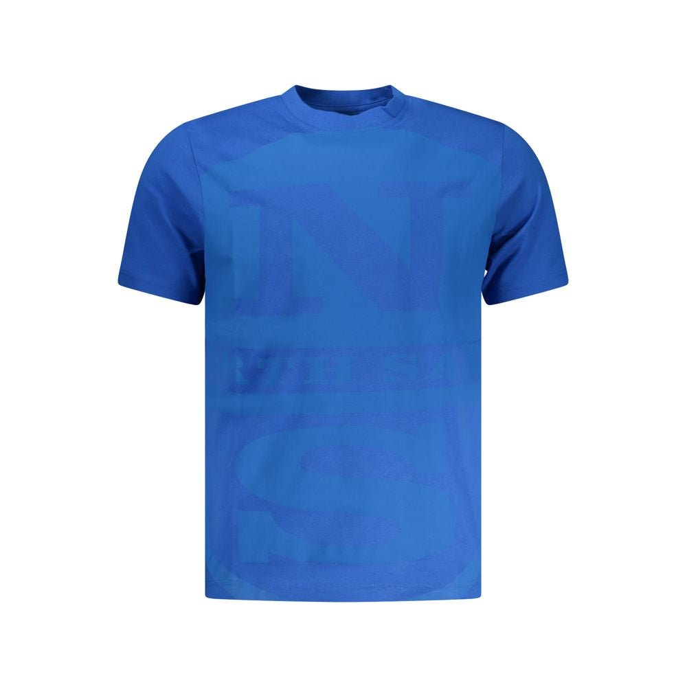 North Sails Blu Baumwoll-T-Shirt für Herren