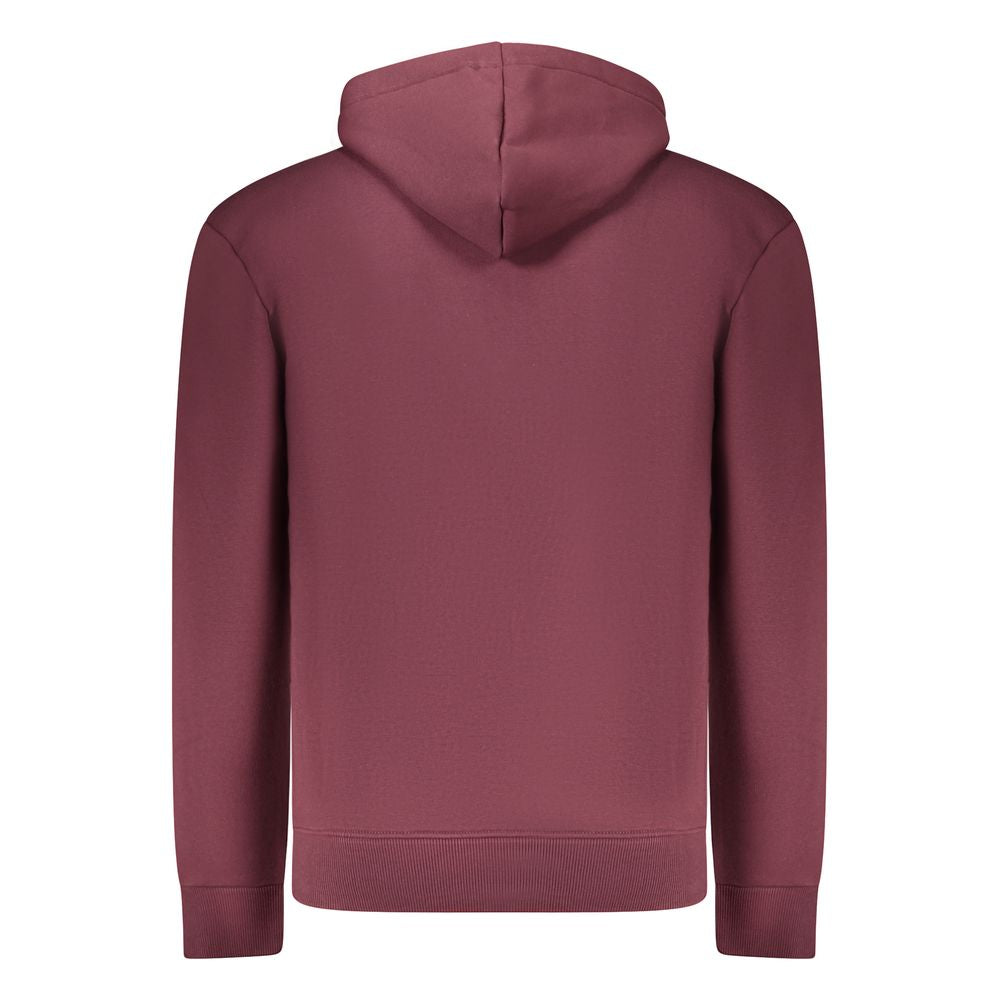 Coveri Moving Rotes Herren-Kapuzensweatshirt aus Baumwolle