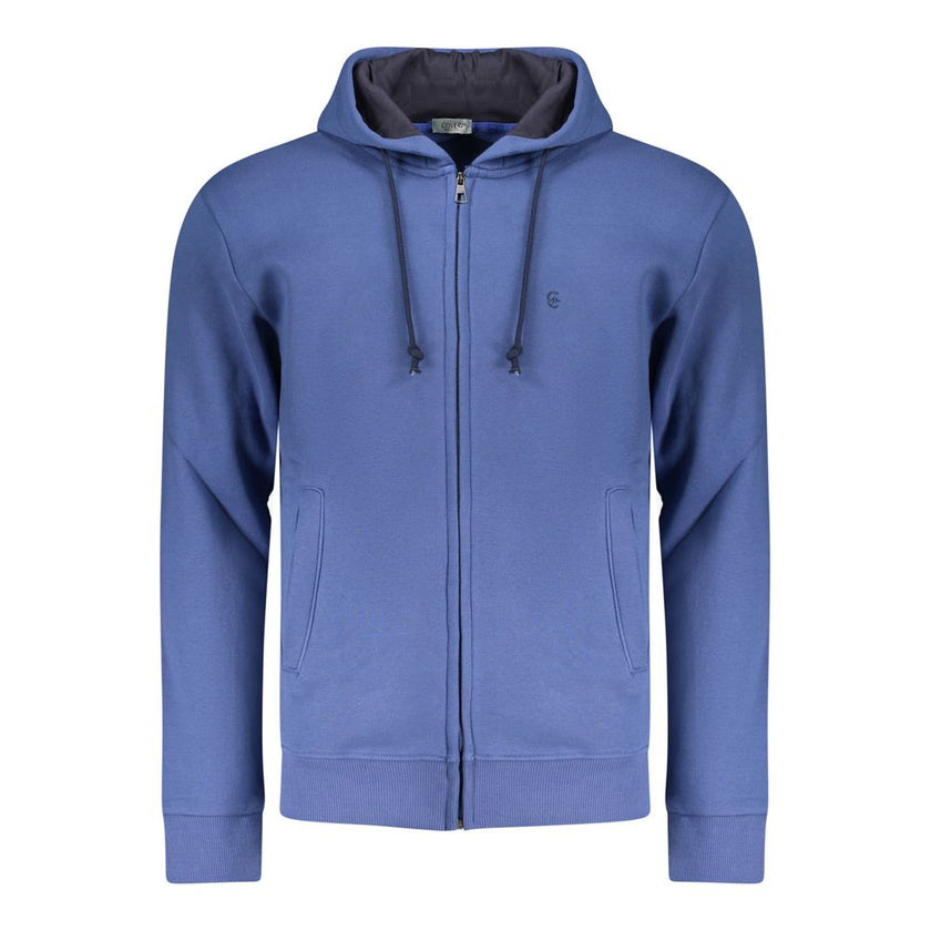 Coveri Moving Blauer Baumwoll-Kapuzenpullover für Herren