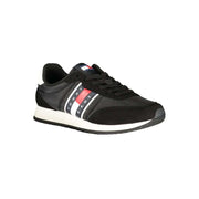 Tommy Hilfiger schwarzer Herren-Sneaker mit weißem Logo