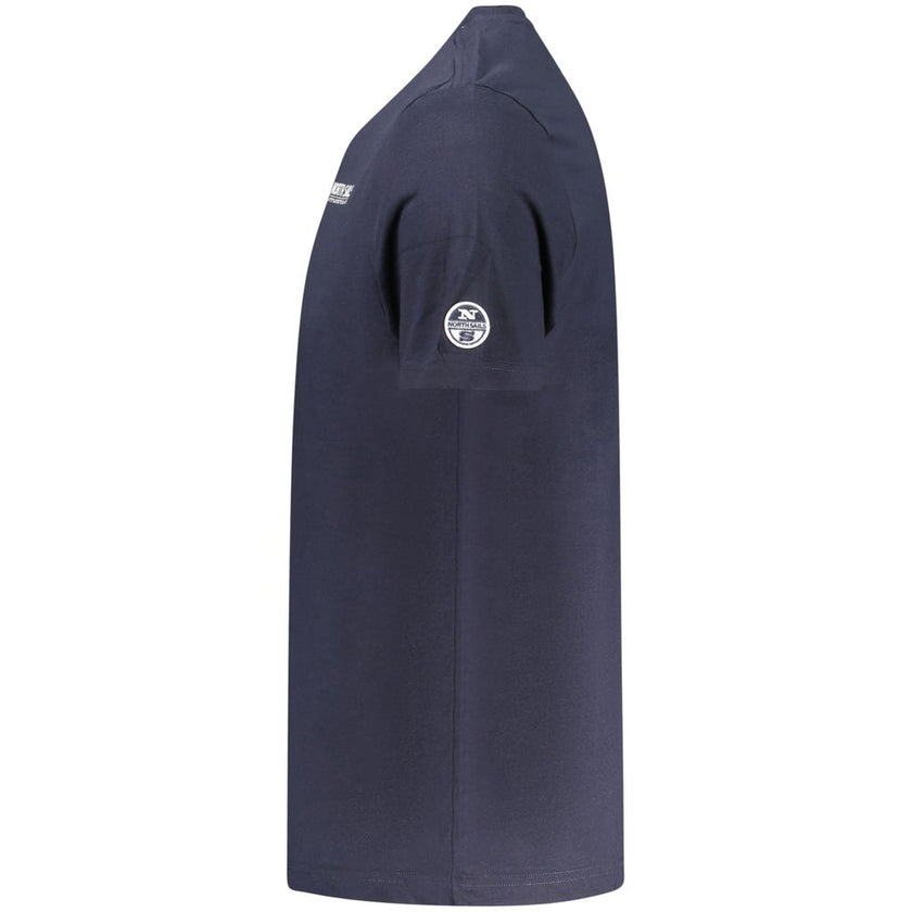 North Sails Blu Baumwoll-T-Shirt für Herren
