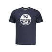 North Sails Blu Baumwoll-T-Shirt für Herren