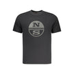 North Sails Schwarzes Baumwoll-T-Shirt für Herren