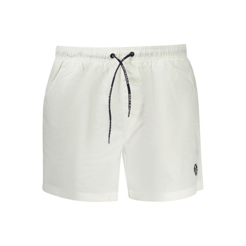 North Sails Weiße Herren-Badeshorts aus Polyester