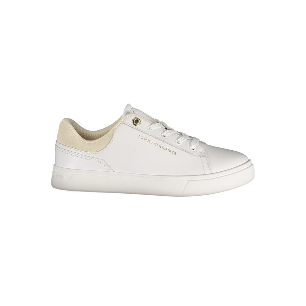 Tommy Hilfiger White Women's Polyurethane Sneakers