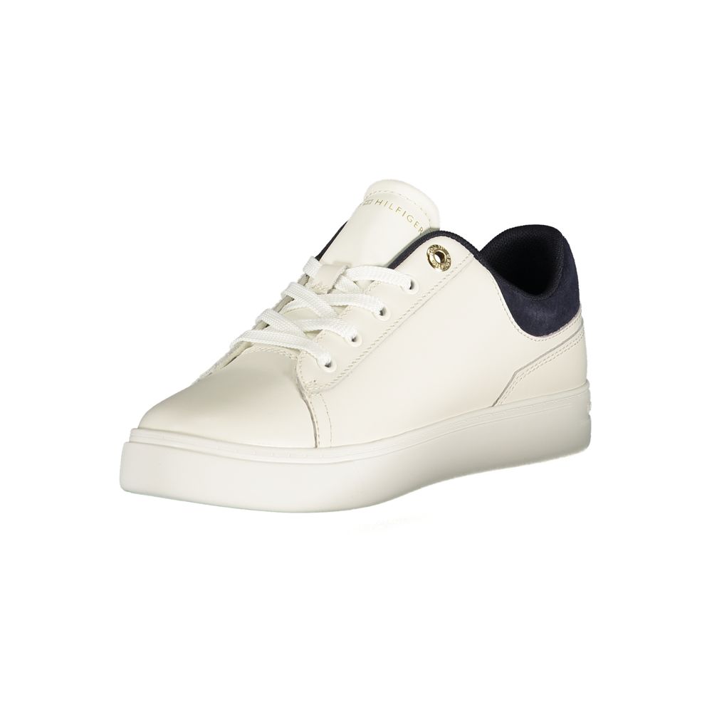 Tommy Hilfiger White Polyester Low-Top Sneakers