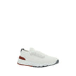Brunello Cucinelli Weiße Low-Top-Sneaker aus Baumwolle