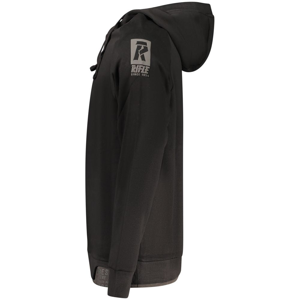Rifle Schwarzer Baumwoll-Herren-Sweatshirt
