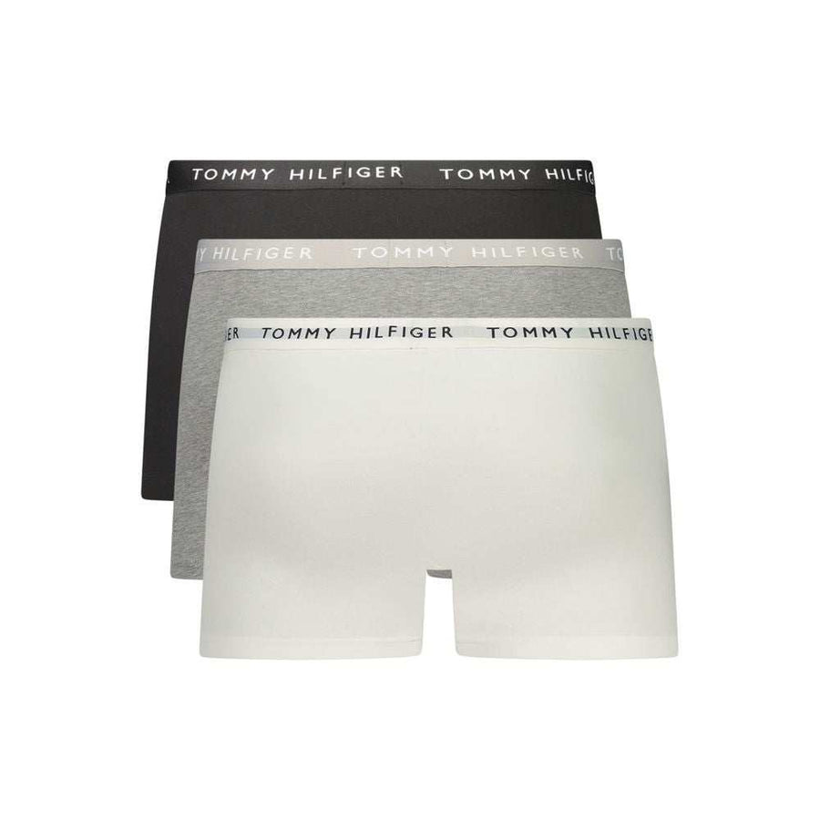 Tommy Hilfiger graue Herren-Boxershorts aus Baumwolle im Dreierpack mit ikonischem Logo auf Gummibund