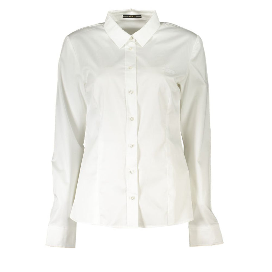 Guess Jeans Bianco Baumwoll-Damenhemd