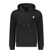 Guess Jeans Schwarzer Baumwoll-Herren-Sweatshirt mit Kapuze, Slim Fit