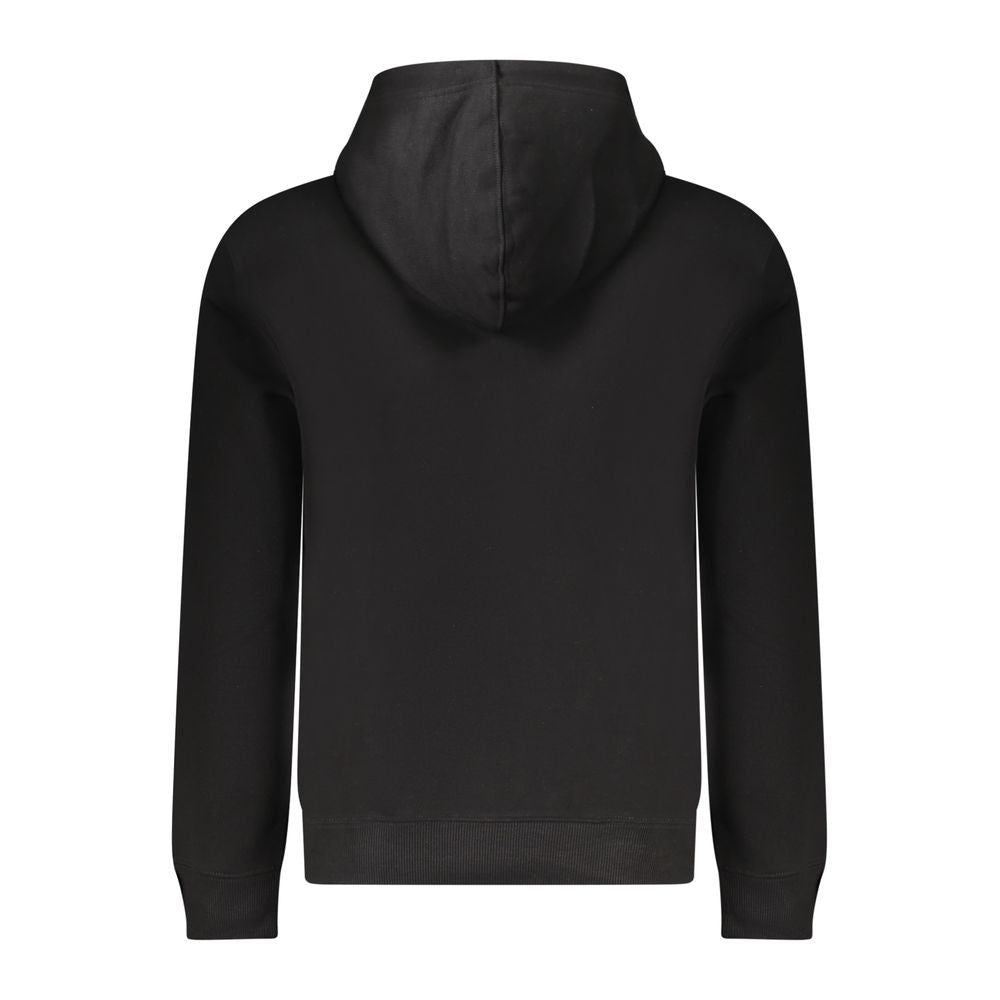 Guess Jeans Men's Black Cotton Slim Fit Hooded Sweatshirt