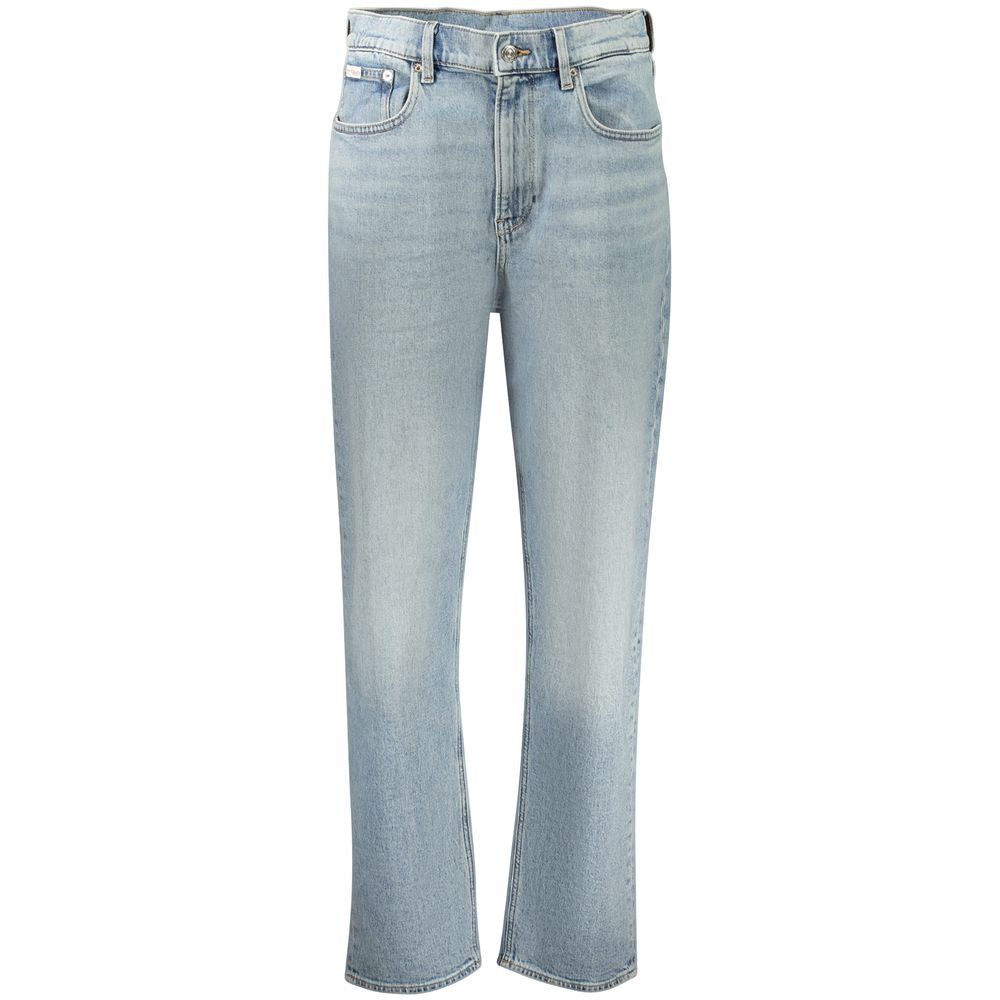 Calvin Klein Blue Cotton Straight-Leg Jeans