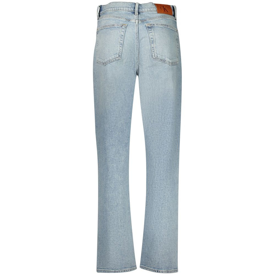Calvin Klein Blue Cotton Straight-Leg Jeans