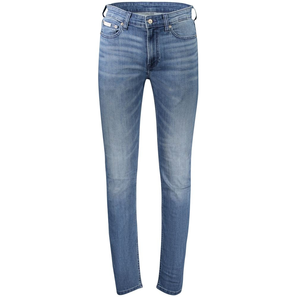 Calvin Klein Blue Cotton Men's Slim Taper Jeans