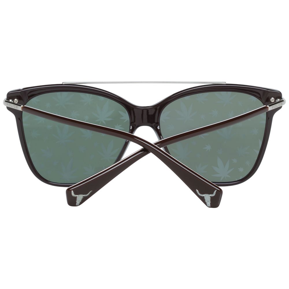 Police Sonnenbrille aus braunem Metall & Kunststoff