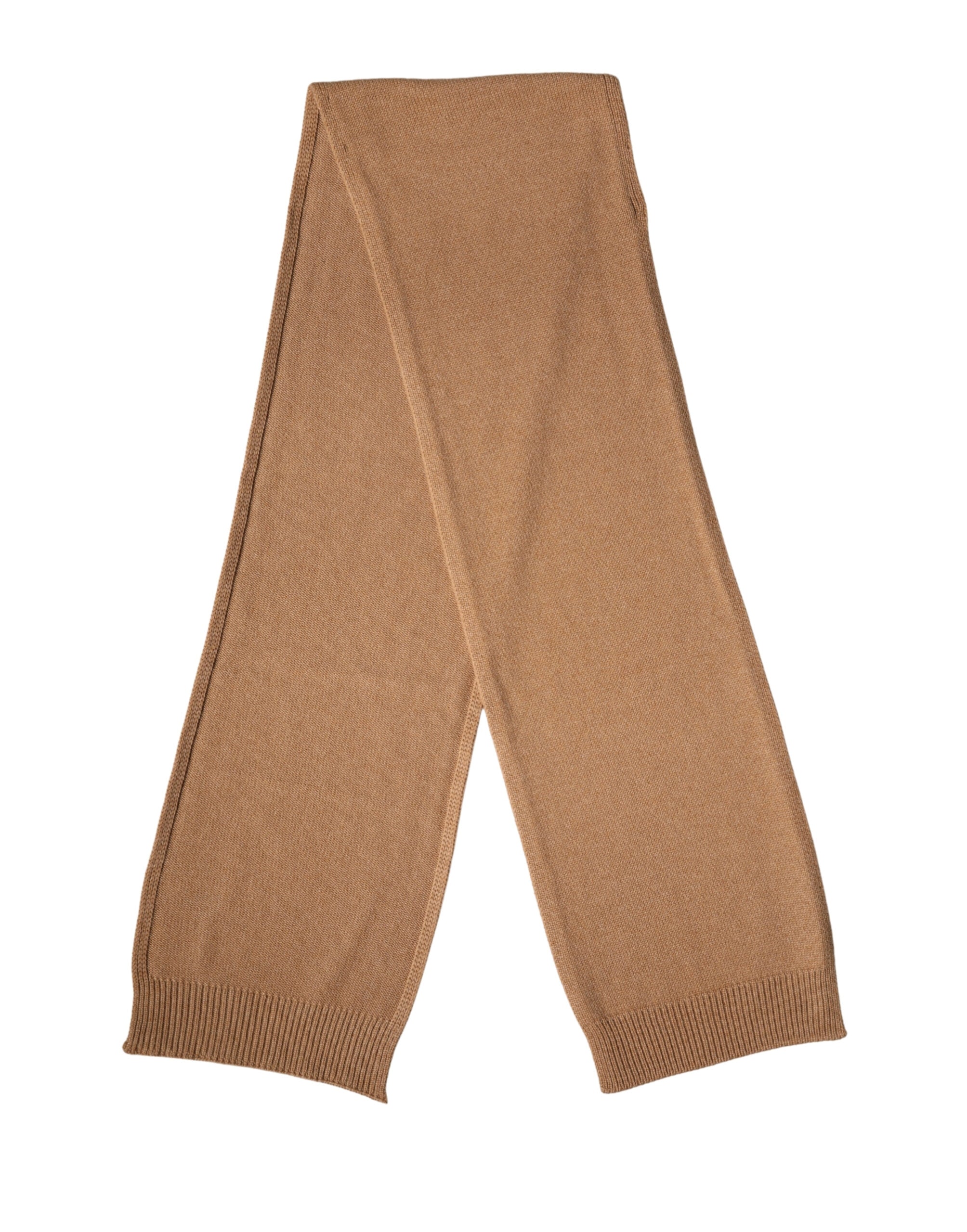Dolce & Gabbana Brauner Kaschmir-Strickschal 207cm x 29cm Herrenschal