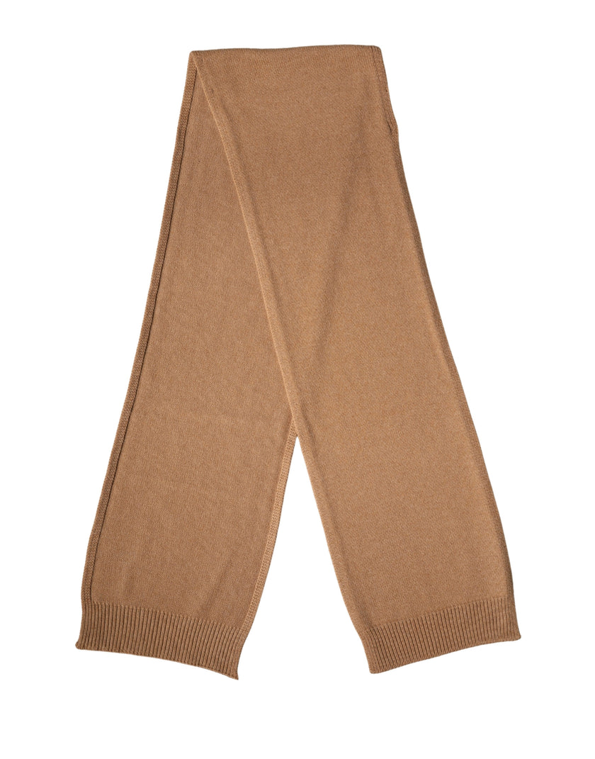 Dolce & Gabbana Brauner Kaschmir-Strickschal 207cm x 29cm Herrenschal
