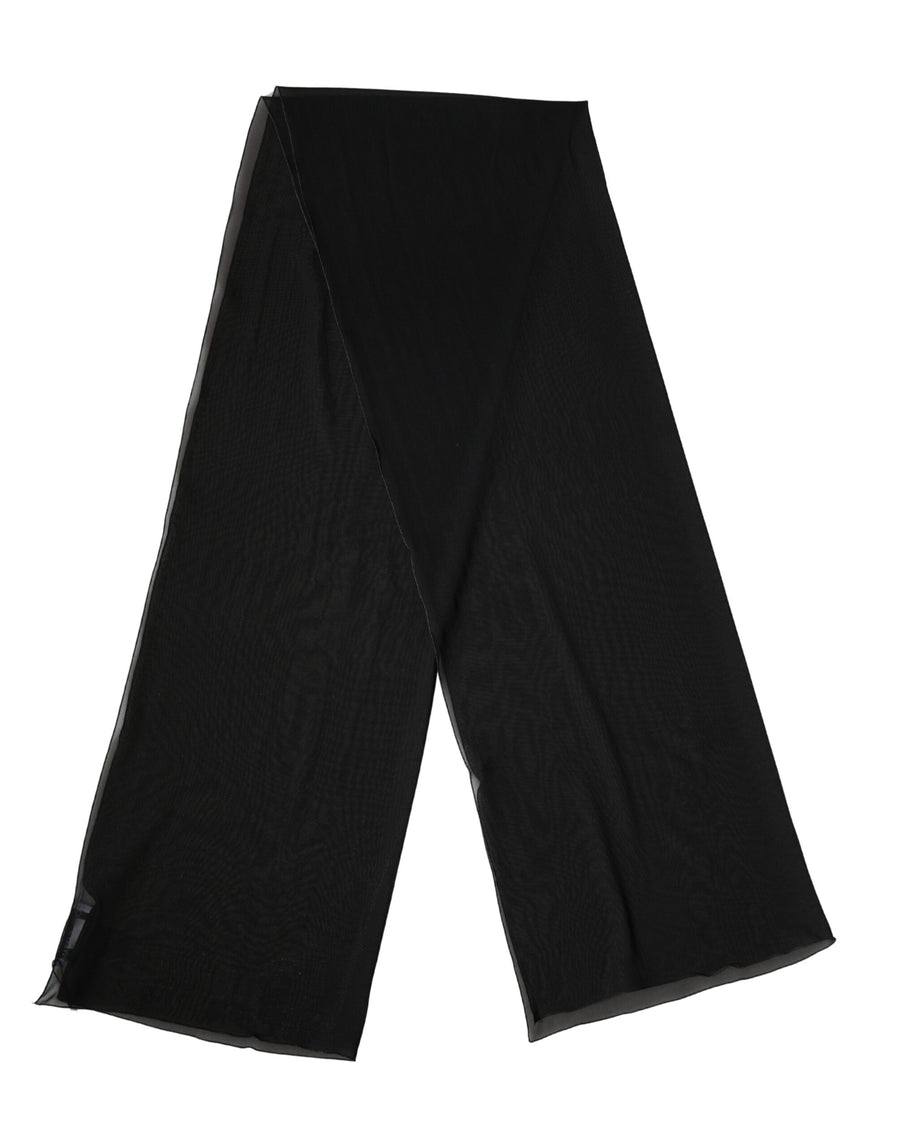 Dolce & Gabbana Schwarzer Seiden-Schal Stola 200cm x 64cm