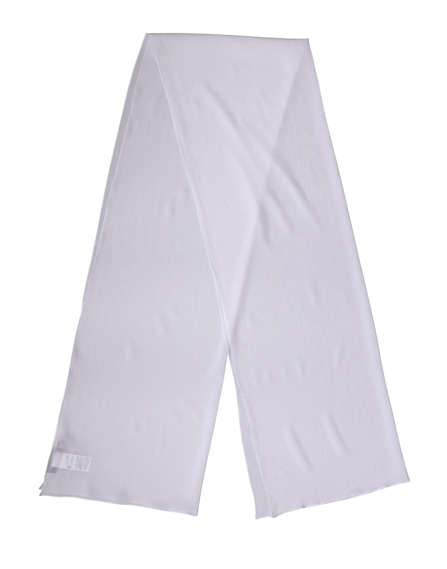 Dolce & Gabbana Weißer Seiden-Nackenschal Stola 200cm x 64cm Schal