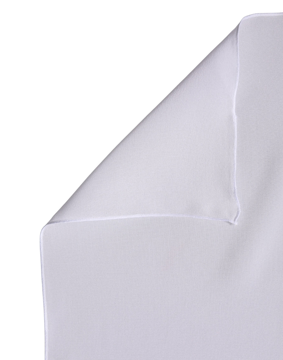 Dolce & Gabbana Weißer Seiden-Nackenschal Stola 200cm x 64cm Schal