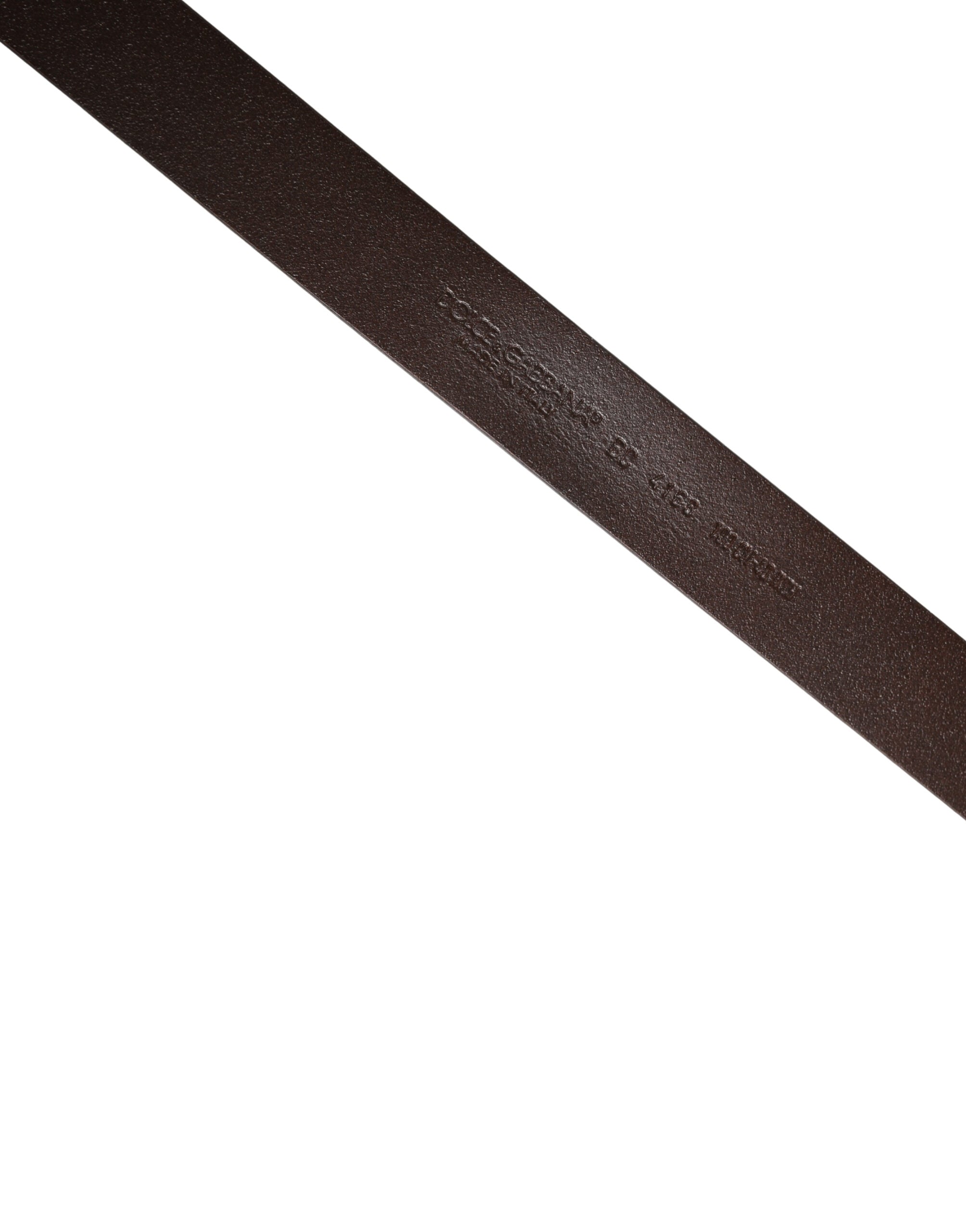 Dolce & Gabbana Brauner Ledergürtel mit Logo und Metallschnalle für Herren