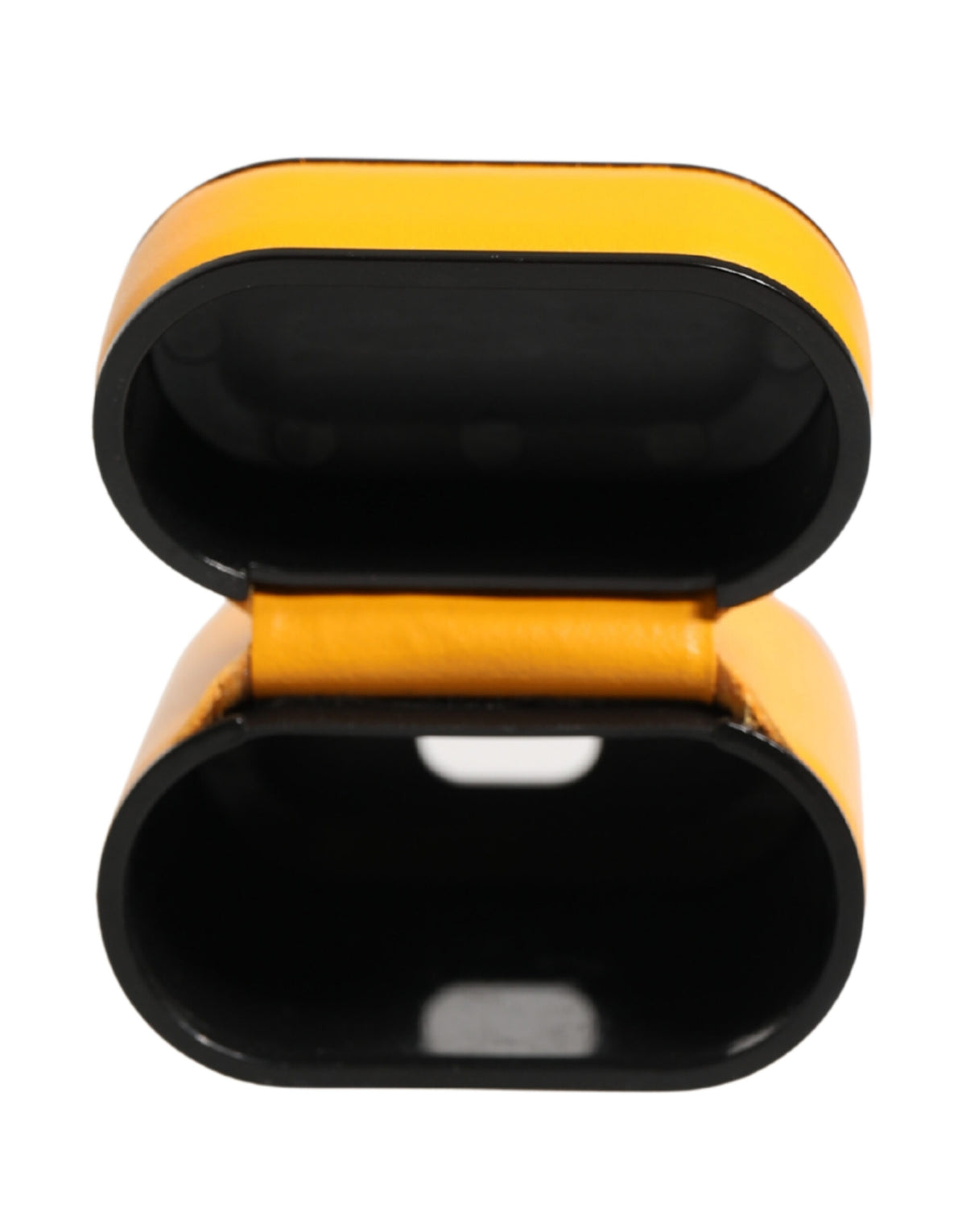 Dolce & Gabbana Etui aus gelbem Kalbsleder mit Logo, Klappverschluss und Riemen für Airpods