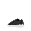 Philipp Plein Schwarze Bos Taurus Kalbsleder Low-Top-Sneaker